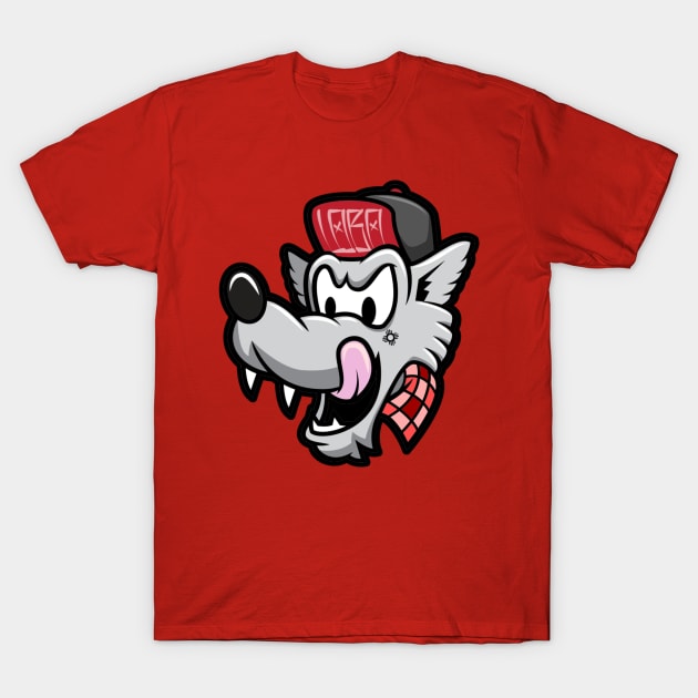 New School Lobo T-Shirt by Bryan Gee Designs LLC